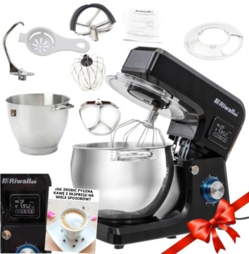 Кухонный комбайн RIWALL PRO ROBY ROBOTER 2.0 2700 Вт черный