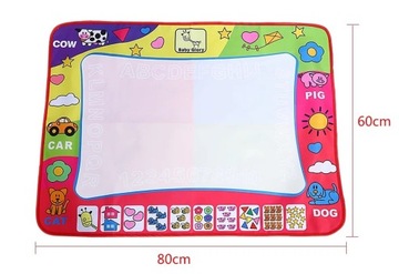 Сенсорный водный коврик Монтессори для малышей 80х60 xxl