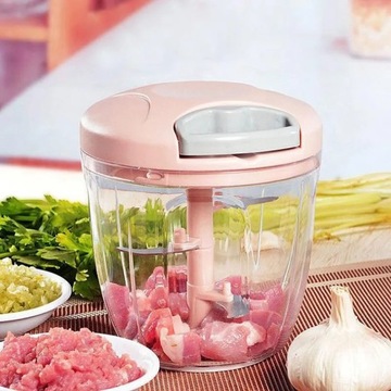 Ручная мясорубка 500/900 мл, измельчитель чеснока, вращающаяся пресс-дробилка для чеснока