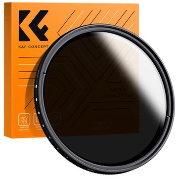K&F CONCEPT Filtr ND szary 58mm FADER ND2-400
