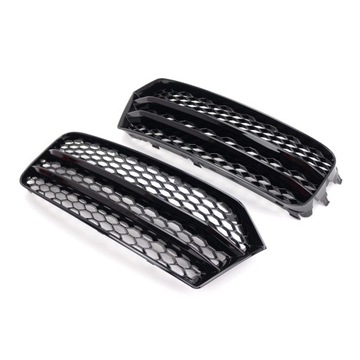 Osłona grilla przedniego zderzaka Siatkowa kratka czarna 1 para dla Audi
