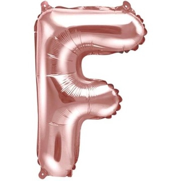 Balon foliowy Litera "F", 35cm, różowe z