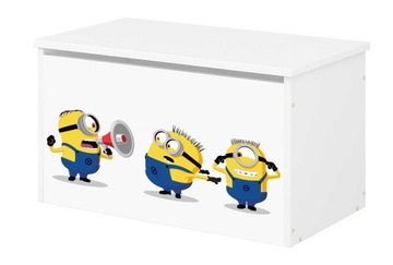 POJEMNIK NA ZABAWKI Skrzynia MEBLE dla dzieci MINIONKI, MINIONS + SIŁOWNIK