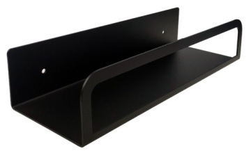 PÓŁKA ŚCIENNA METALOWA WISZĄCA CZARNA KLASYCZNA 30 CM SALON LOFT NOWOCZESNA