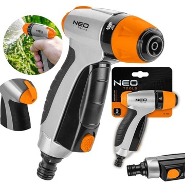 NEO ZRASZACZ PISTOLETOWY Z BLOKADĄ CLICK PISTOLET DO WĘŻĄ OGRODOWEGO 15-705