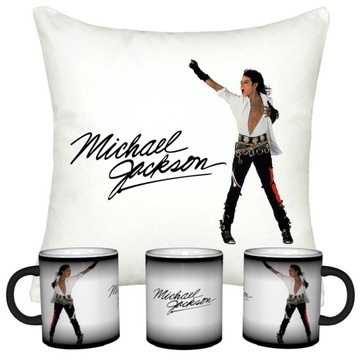 ZESTAW MICHAEL JACKSON MAGICZNY KUBEK + PODUSZKA