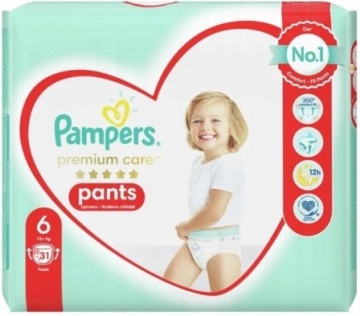 PAMPERS PREMIUM CARE БРЮКИ 6 ПОДГЛОНКИ 62 ШТ.