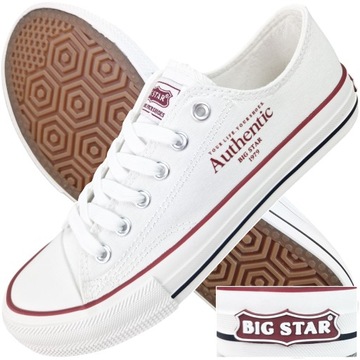 Trampki Big Star Damskie białe tenisówki Klasyczne Stylowe buty NN274235 40