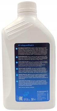 ТРАНСМИССИОННОЕ МАСЛО ZF 6 LIFEGUARD FLUID 1Л