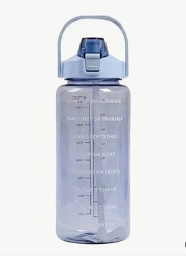BIDON motywacyjny butelka na wodę 2L 2000 ml NIEBIESKI