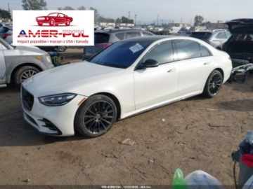 Mercedes Klasa S W223/V223 2023 Mercedes-Benz Klasa S 500 4matic, 2023r., 4x4, 3.0L 3.0 Hybryda 429KM