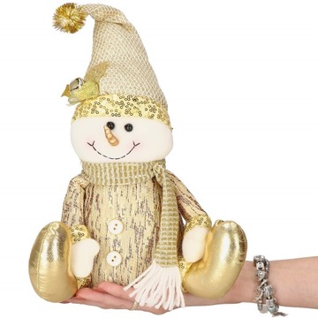 ФИГУРКА СНЕГОВИКА РОЖДЕСТВЕНСКОЕ УКРАШЕНИЕ ЗОЛОТОЙ СНЕГОВИК ОРНАМЕНТ ДЛЯ РОЖДЕСТВЕНСКОГО ПОДАРКА