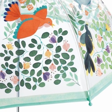 Детский прозрачный дождевик Djeco Цветы и птицы