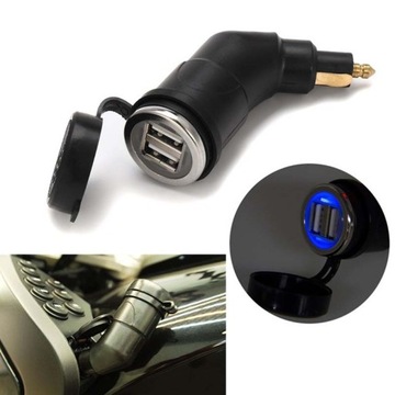 ŁADOWARKA MOTOCYKLOWA 2x USB DIN BMW SZYBKA