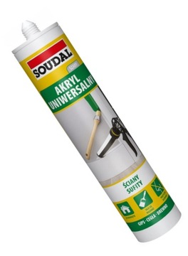 Uszczelniacz Akrylowy Soudal Akryl Uniwersalny SZARY Ściany Sufit 280ml
