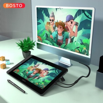 Графический планшет с кнопками BOSTO 12HDK-T TOUCH LCD дисплей