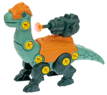 KLOCKI KONSTRUKCYJNE DINOZAURY DO SKRĘCANIA WKRETARKA SRUBOKRET ZESTAW