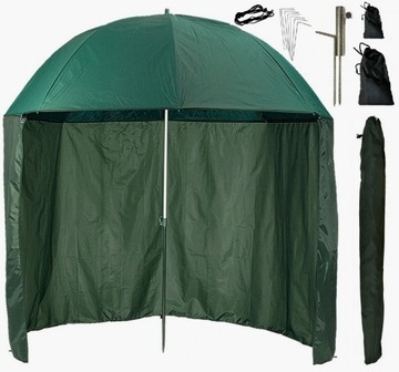 DUŻY PARASOL Z BOKAMI WODOODPORNY 260cm+ BAZA+ETUI