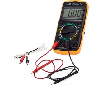 cyfrowy multimetr temperaturą DT9208A wyświelacz LCD sonda ZWY