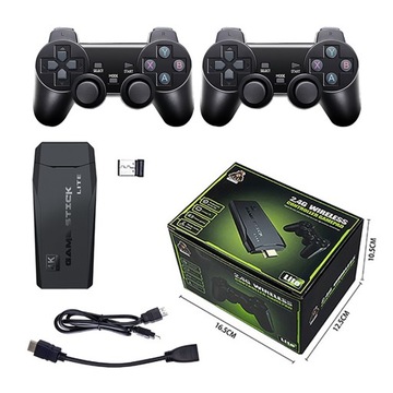 Game Stick Lite 4K Game Stick Lite M8 64 GB Bezprzewodowy kontroler gier PSP z dwoma uchwytami