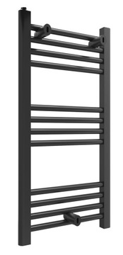 GRZEJNIK DRABINKOWY ŁAZIENKOWY 80/40 cm CZARNY KALORYFER NOWOCZESNY PUERTO