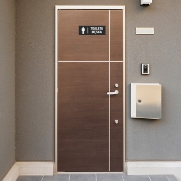 Tabliczka Toaleta Męska 20x7cm PCV 3mm UV