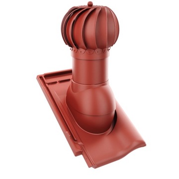 Kominek wentylacyjny OBROTOWY kulisty fi125 BRAAS RUBIN 9V KOLORY