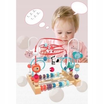 ДЕРЕВЯННЫЙ ЛАБИРИНТ МОНТЕССОРИ, БОЛЬШАЯ ПЕТЛЯ С ЖИВОТНЫМИ