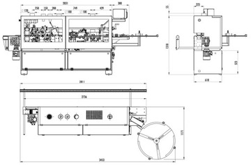 Кромкооблицовочный станок LANGE B85KF |предварительное фрезерование + скребки| не см