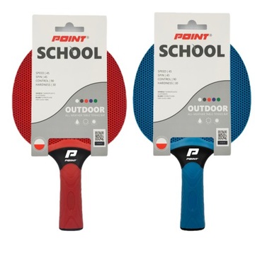 Набор ракеток OUTDOOR POINT SCHOOL BLUE/RED + 10 мячей