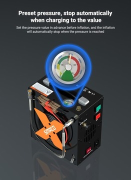 Sprężarka powietrza kompresor do napełniania butli tlenowych Smaco Heap 1