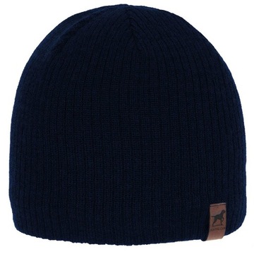 МУЖСКАЯ ЖЕНСКАЯ ЗИМНЯЯ ШАПКА МЕРИНОСОВАЯ шерсть Универсальная ПОЛЬСКИЙ ПРОДУКТ ТЕМНО-СИНИЙ
