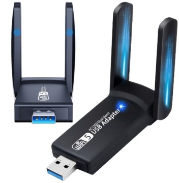 АДАПТЕР СЕТЕВОЙ КАРТЫ WI-FI USB 3.0 1300 Мбит/с ДВОЙНОЙ