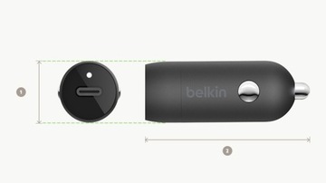 Автомобильное зарядное устройство Belkin - USB-C PD 3A 20W