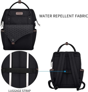 РЮКЗАК ДЛЯ НОУТБУКА ДО 15,61 ДЮЙМА ЧЕРНО-КОРИЧНЕВЫЙ ШКОЛЬНЫЙ ВОДОНЕПРОНИЦАЕМЫЙ БИЗНЕС