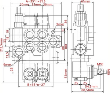 ROZDZIELACZ HYDRAULICZNY 6 SEKCYJNY 40L G1/2-G3/86