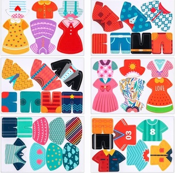 Оденьте, повесьте одежду, развивающую игрушку.