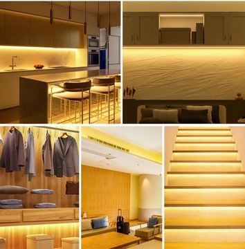 Taśma LED Neon COB 12V Ciepła 5m Homogeniczna