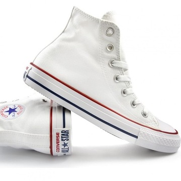Converse buty trampki białe wysokie Hi All Star M7650 37