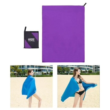 Легкое полотенце из микрофибры, быстросохнущие полотенца, прочные, фиолетовые, 76x152 см.