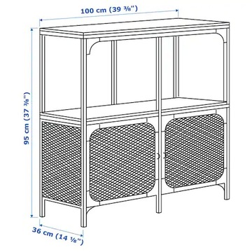 ИКЕА ФЬЕЛЛБО Полка черная 100х95 см.