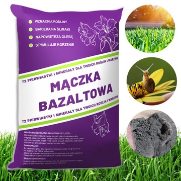 MĄCZKA BAZALTOWA Nawóz do Trawy Trawnika Trutka na Ślimaki Mszyce 10KG EKO