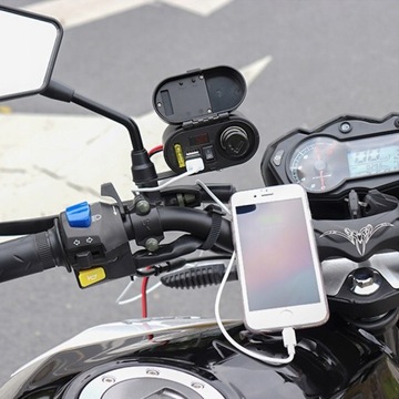 АВТОМОБИЛЬНОЕ ЗАРЯДНОЕ УСТРОЙСТВО 2x USB ВОЛЬТМЕТР