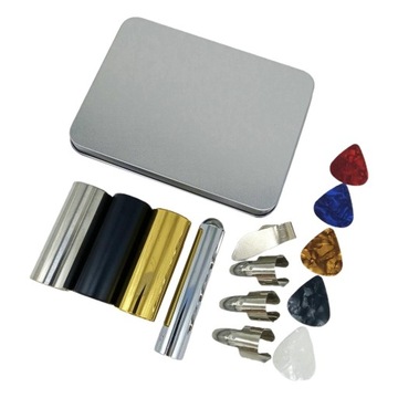 Слайд-бар из 14 предметов с железным футляром для гитары.