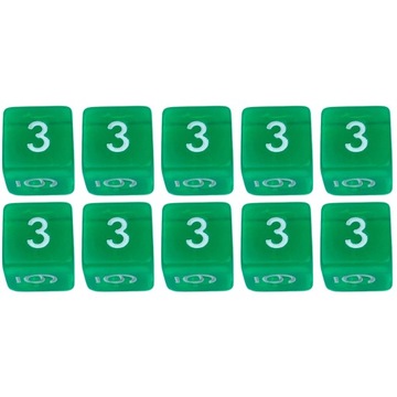 ZESTAW 10 KOSTEK K6 RPG ZIÓŁKA KOŚĆ SZEŚCIOŚCIENNA 1,6 CM