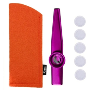 Fioletowe KAZOO Pomarańczowe ETUI + MEMBRANY - Idealne dla Dzieci