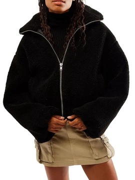 Newly Women Winter Jacket Black Casual Long Sleeve