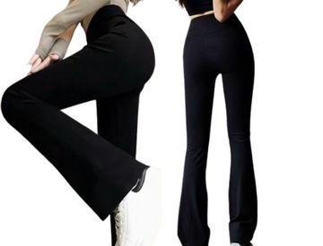 Damskie kryjące legginsy push-up modelujące wysoki stan dzwony M/L 280