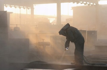 Сухой песок для пескоструйной обработки, абразив, мешок 25 кг.