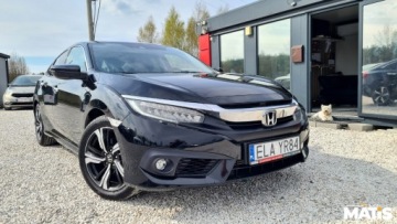Honda Civic X Sedan 4d 1.5 VTEC Turbo 182KM 2017 Honda Civic 1.5T 183KM manual navi skora 2xPDC szyberadch 1 rej 2018R asys, zdjęcie 8